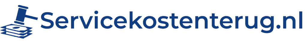 Servicekosten logo footer blauw